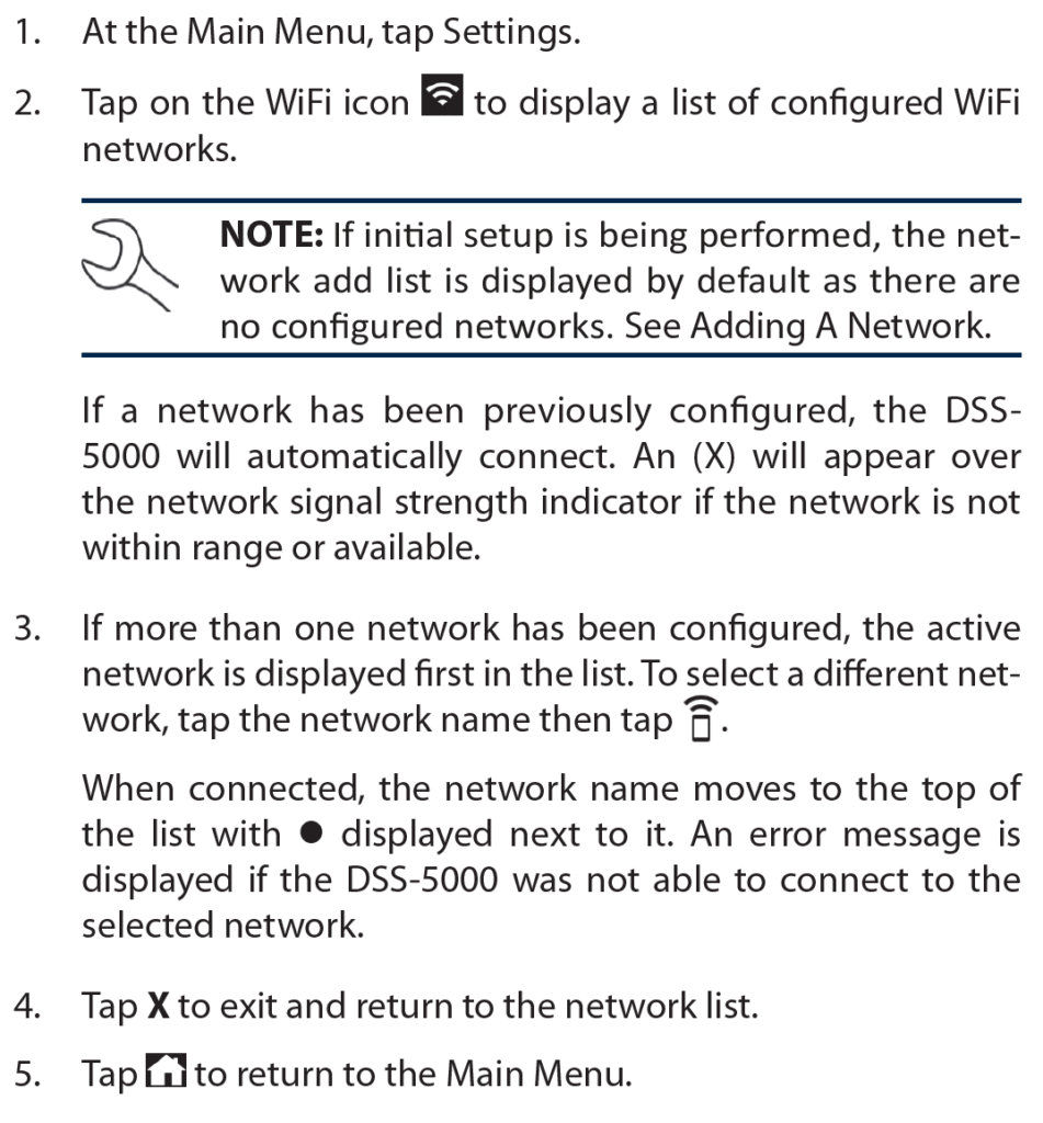 WiFi Setup Procedure